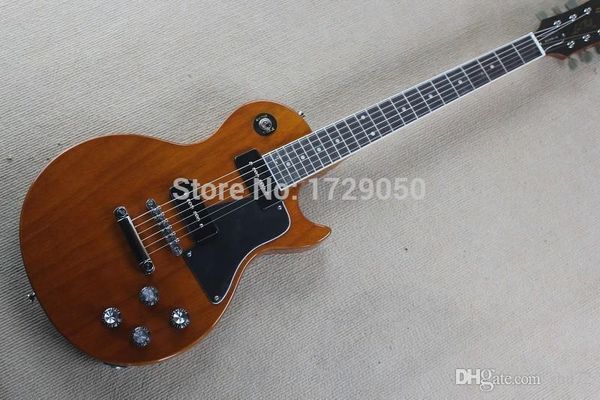 

factory custom shop natural wood brown one piece neck mahogany body electric guitar ing