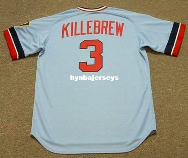 

custom harmon killebrew stitched 1974 throwbacks away baseball jersey retro mens jerseys shirt, Blue;black