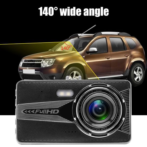 

dual lens driving recorder camera car dvr night vision 4inch touch screen portable electronics ultrathin