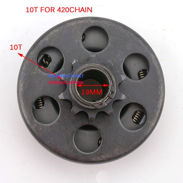 

20mm 10 tooth 420 chain 168 engine clutch for go kart minibike fun centrifugal automatic clutch