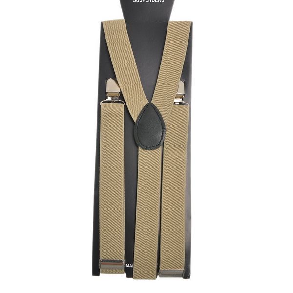 

2020 adjustable elasticated suspender straps women men y shape elastic clip-on suspenders 3 clip pants braces, Black;white