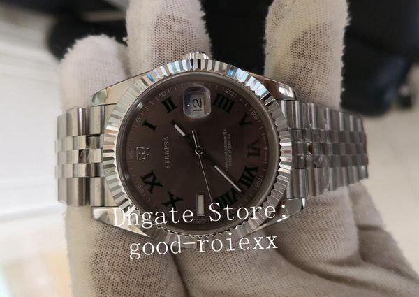 

41mm mens roman wimbledon asia 2813 bp factory watch jubilee bracelet perpetual 126300 automatic watches men 126334 datejust wristwatches, Slivery;brown