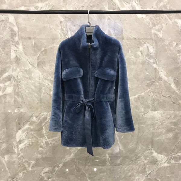 

fur coat women real winter warm sheep shearling jacket korean solid wool overcoat black abrigos mujer invierno 2020 yy749