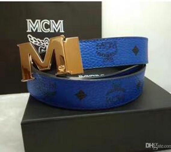 

2020 with box designer belts men women fashion male belt brand mens womens belts mcm luxury business, Blue;gray