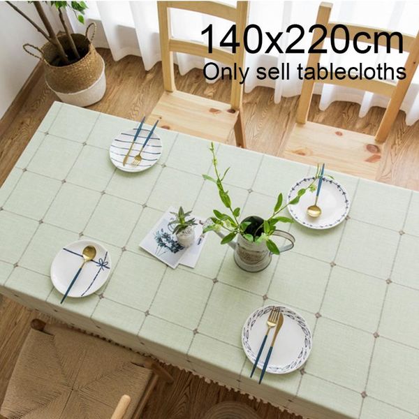 

modern wrinkle checkered washable l rectangle tablecloth for dining kitchen wedding party cotton linen home decor