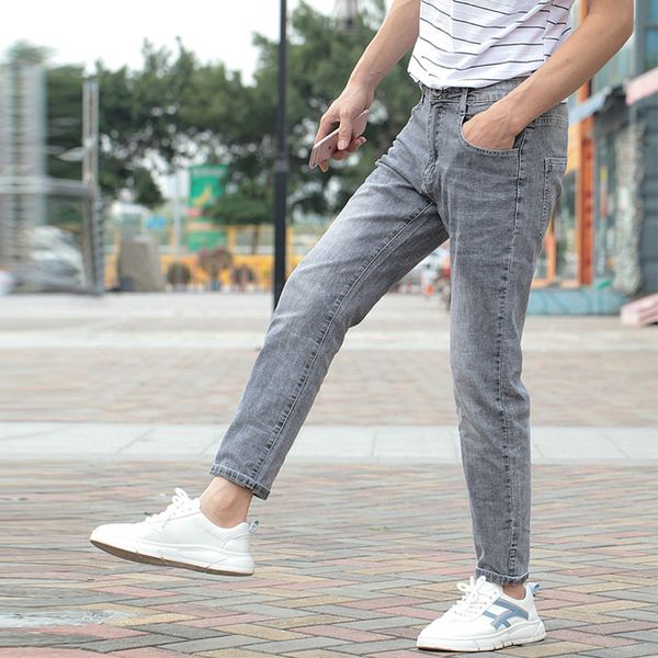 

mens designer summer fashion brand casual nine-point jeans menihk5, Blue