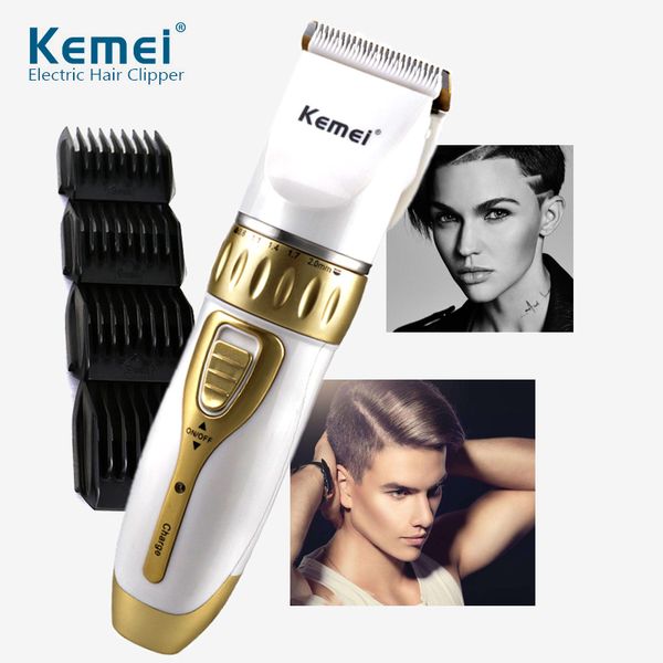 

kemei km-1817 профессиональная машинка для стрижки волос регулируемых аккумуляторных электрических волосы триммер ceramic коротких волосы тр