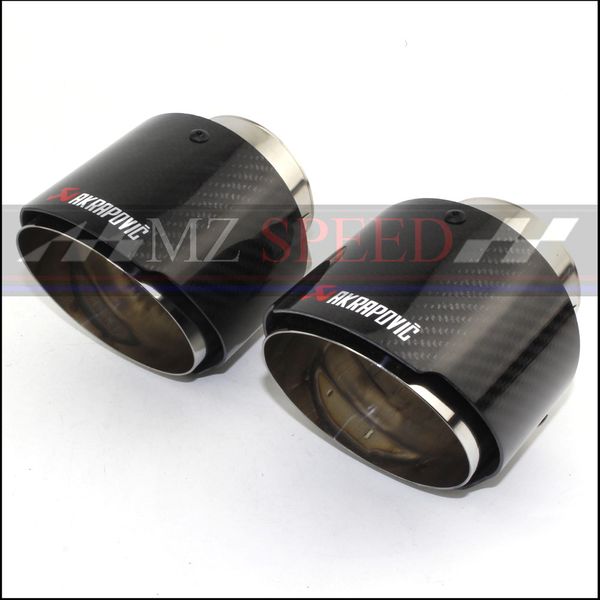 

1pcs long 120mm luster + stainless steel akrapovic muffler end pipe exhaust pipe muffler for universal carbon exhaust tips