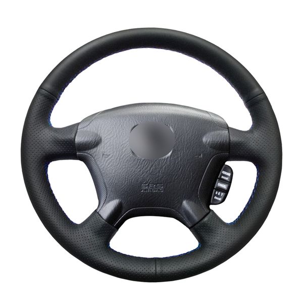 

black pu artificial leather car steering wheel cover for cr-v crv 2002-2006