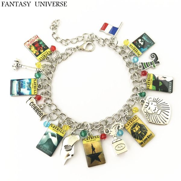 

fantasy universe hipping 20pc a lot the phantom of the opera heathers the les miserable wicked charm bracelet hrffgfgf01 c19021501, Black