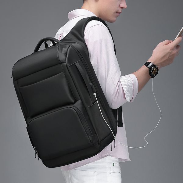 

men travel backpack large capacity teenager male mochila back anti-thief bag usb charging 17.3" lapbackpack waterproof n0007