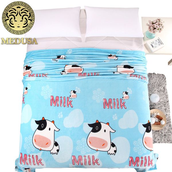 

home textle,outlet fashion cartoon flannel/flano home/picnic/travel blanket/throws/bedspread/king/queen size bed/cow