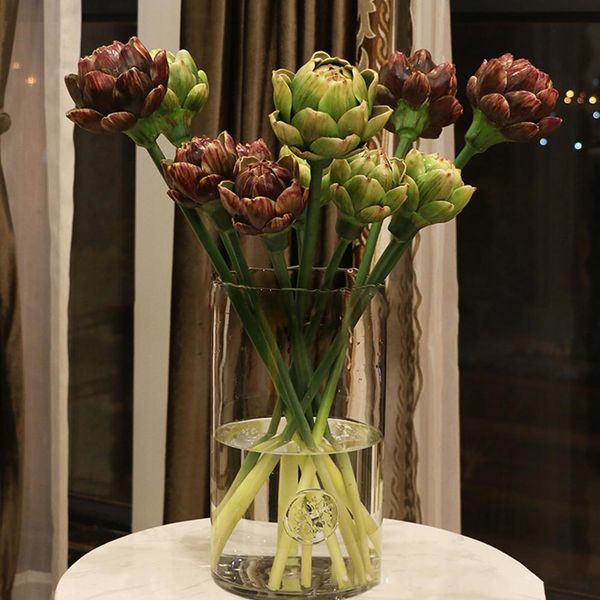 

lanlan artificial artichoke succulent plant with rod for home party potted plant decor