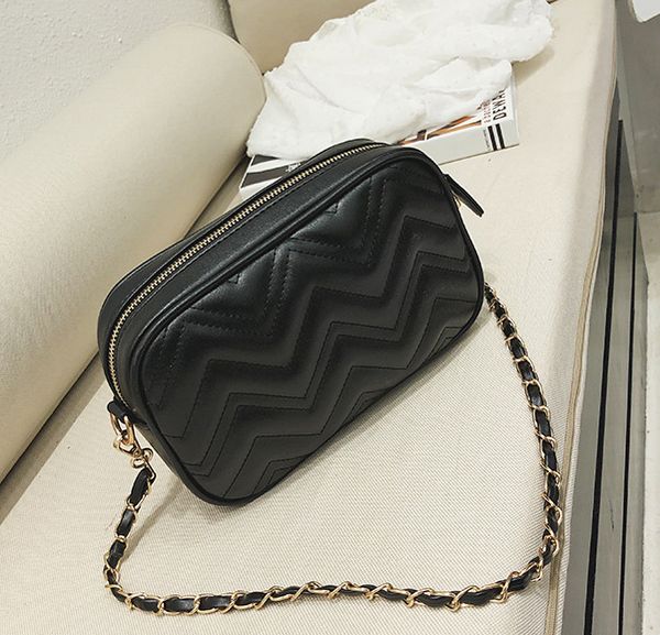 

designer handbags purses lady designer fashion women bag with thread nice women shoulder bag chain trend simple lady shell bag#4