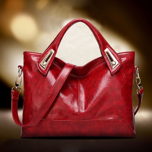 

fashion ladies shoulder bags luxury handbags women bags designer large-capacity oil wax leather messenger bag bolsa feminina #t