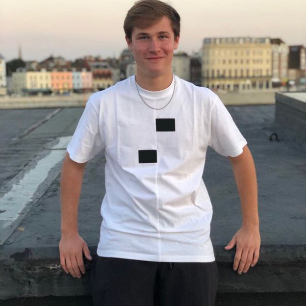 

2020 18fw box logo x des tee street skateboard men tee fashion short sleeved casual outdoor printed t-shirts hflstx315, White;black