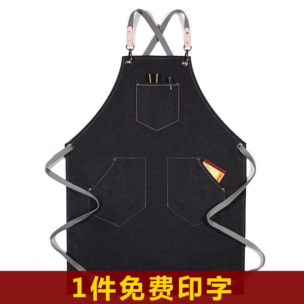 

pure cotton thick canvas apron custom printing