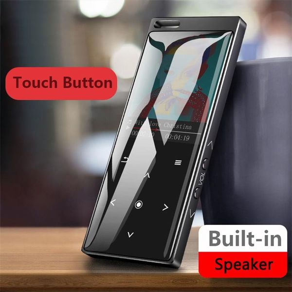 

mp3 player 16gb built-in speaker metal touch button hifi sound lossless player with fm, recorder, support sd card up to 128gb