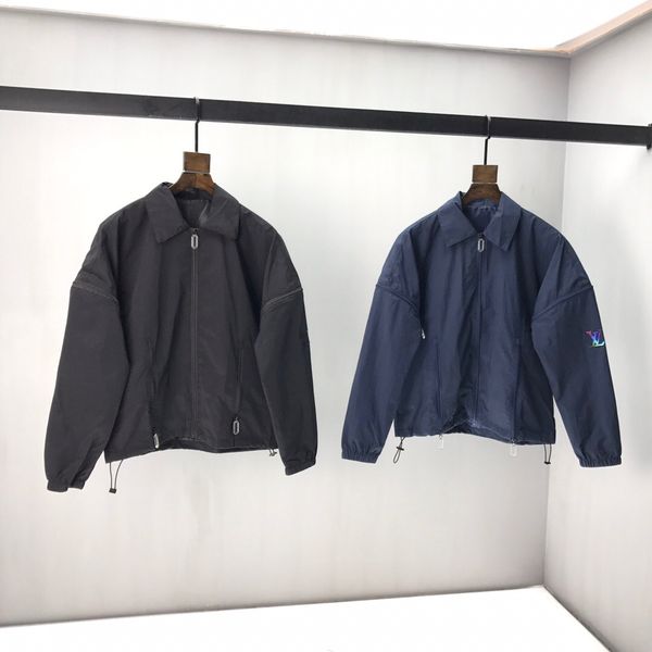 

brand men's jacket, jacket, sunscreen, casual men's jacket, and letter printing, lapel, hooded, windbreaker, street wear du4, Black;brown