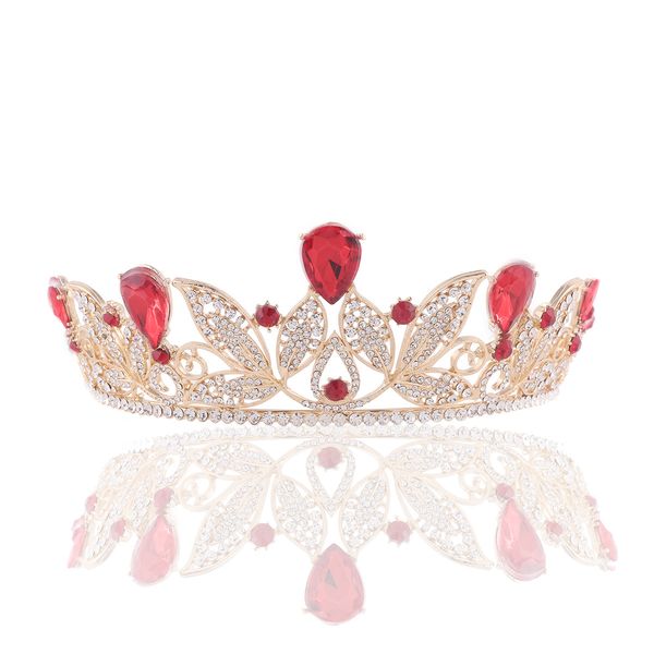 

свадебная вечеринка 16x7см диадемы из бисера с цветочными листьями невесты с короной из бриллиантов и головных уборов для невесты, исполняющ, White;golden