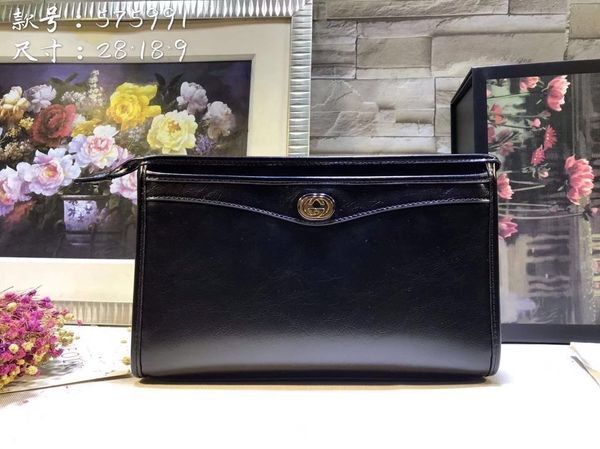 

latest men's handbag business fashion leather zipper clutch bag simple yunhui05, Black