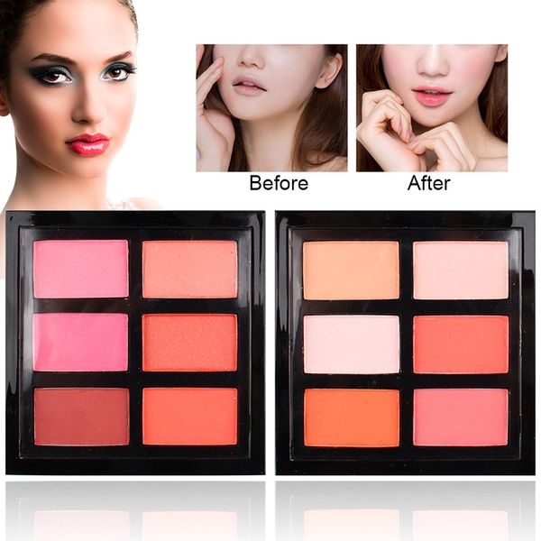 

makeup blush blusher 6 colors long lasting brighten cosmetics beauty for women yuf99