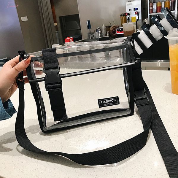 

messenger bag girls fashion transparent street personality versatile shoulder messenger bag mar25