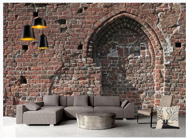 

пользовательские фото обои коричневого кирпича обои 3d обои фрески для гостиной