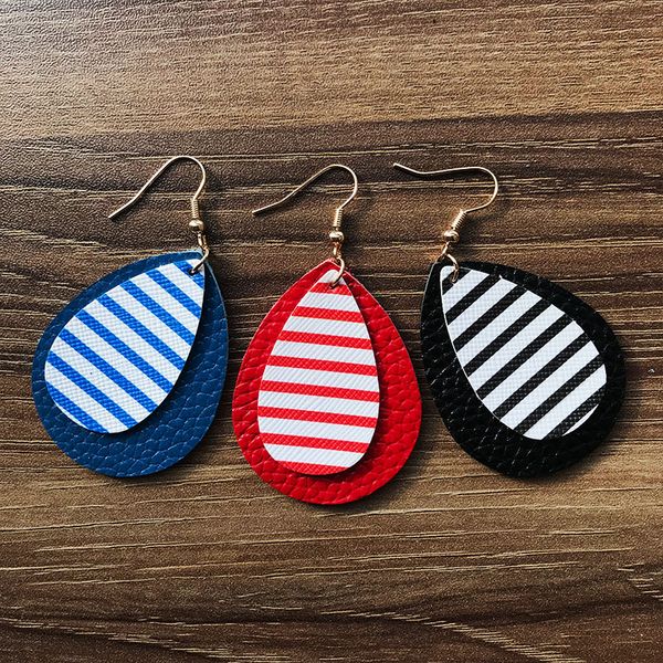 

cpop zebra stripe pattern кожаные серьги для женщин натуральная кожа симпатичные двойные слои текстурированные зима осень дикие повседневные, Silver