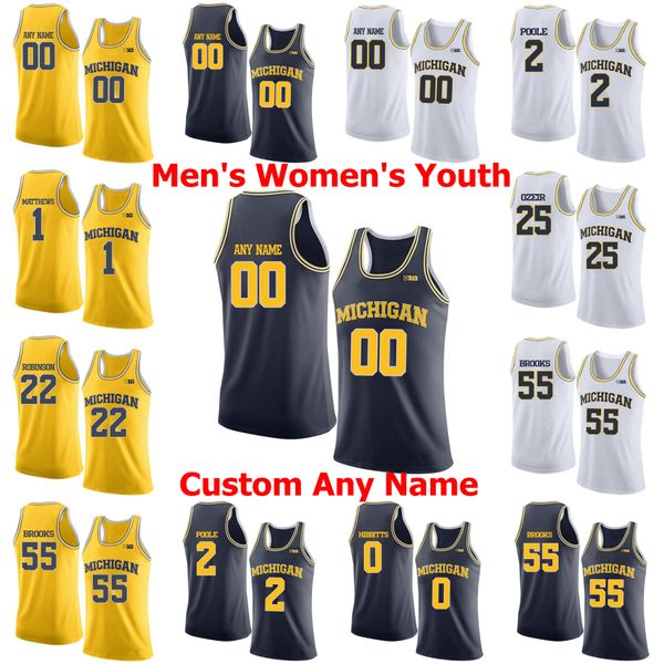 

michigan wolverines college basketball jerseys adrien nunez jersey colin castleton ignas brazdeikis poole brandon johns jr. custom stitched, Black