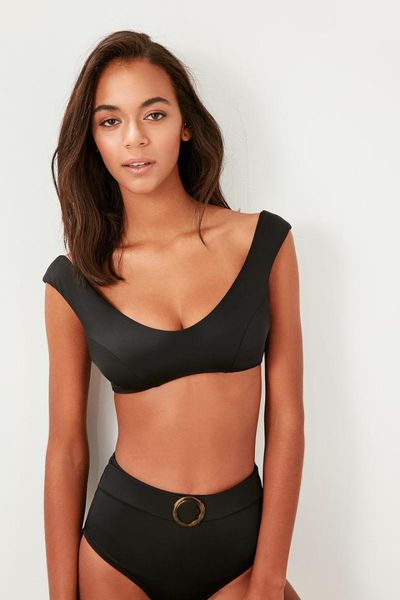 

trendyol black carmen neck bikini tbess19ch0107