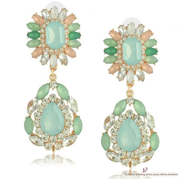 

e1412 аксессуаров богемных капли воды кристалла бриллиантовых серьги серьга, Golden