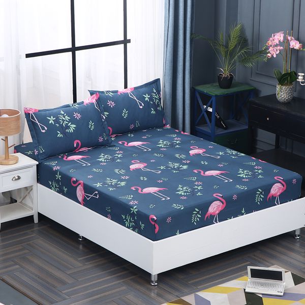 

1 piece 100% polyester high-grade active printed fitted sheet adjustable with elastic mattress cover in various sizes