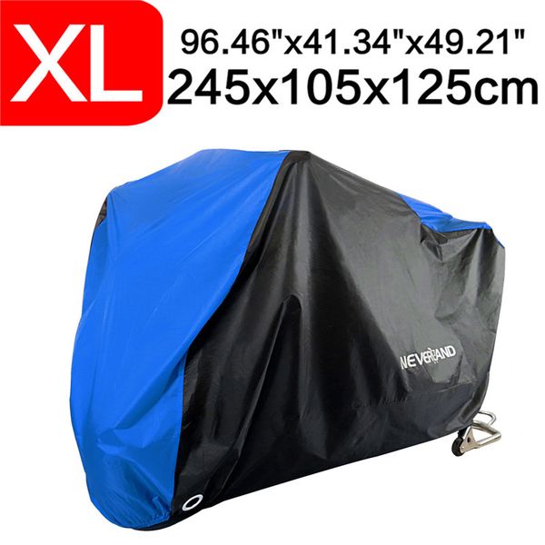 

xl 245 190t black blue design waterproof motorcycle covers motors dust rain snow uv protector cover indoor outdoor d45