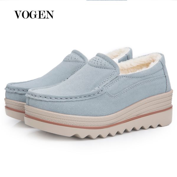 

casual moccasins womens shoes plus size 42 8.5 beige winter warmth fur loafers slipony platform shoes chaussure femme, Black