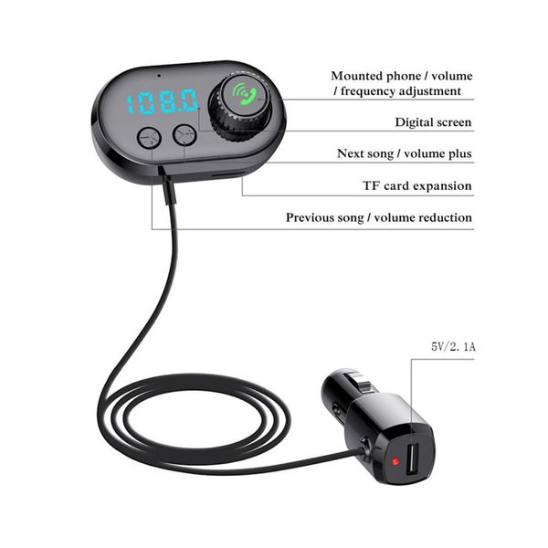 

dragonpad 5v 2.4a usb charging solid core mp3 car bluetooth player with holder car player