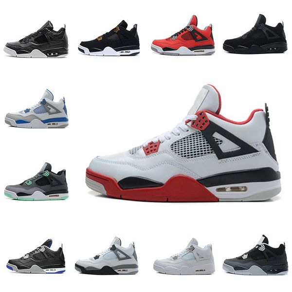 

new 4 fire red man basketball shoes green glow pure money royalty man sneakers eur 41-47