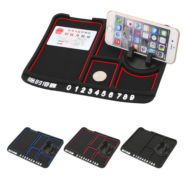 

phone holder bracket with phone number plate multifunctional non slip sticky car anti-slip mat auto dashboard pad