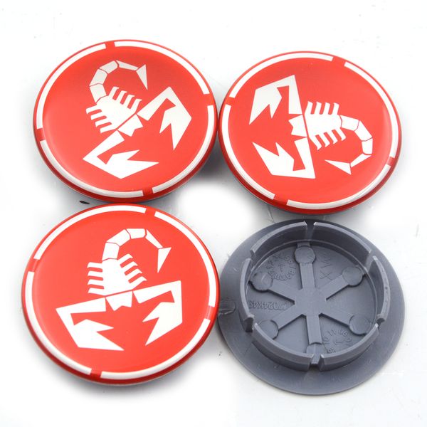 

Gzhengtong 4шт / серия 55мм (42мм) Для 500 Abarth Ступица Center Cap Black Caps для Fiat Abarth Marea Multipla Punto Крас