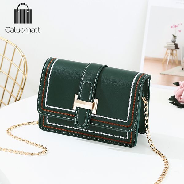 

caluoma2020 мода crossbody сумка для женщин brand кожа pu женщин сумки посыльного большой пряжкой сумочек sac основной фам
