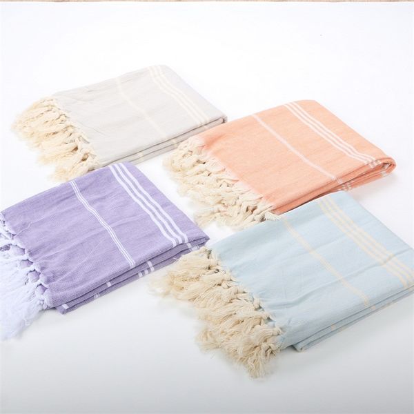 

100*180cm tassels beach towel yarn dyed weaving multipurpose rectangle bath towels selling popular with various colors 22pn j1