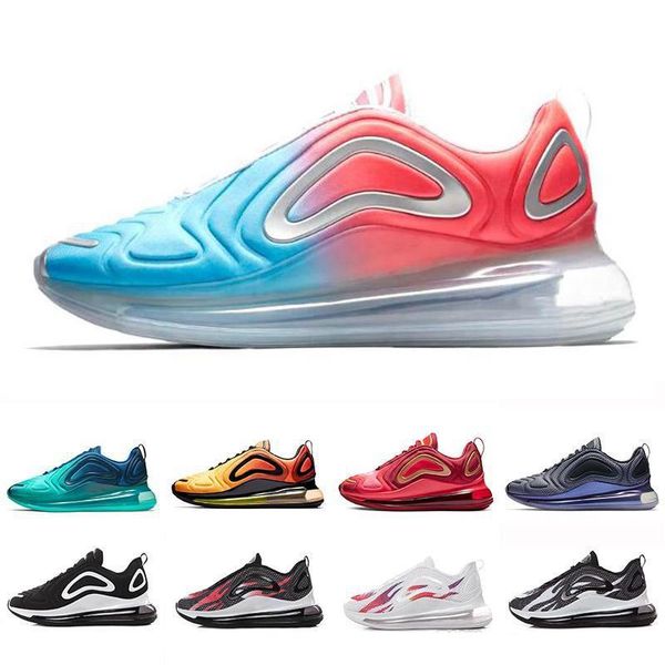 

2019 new shoes full cushioned men women neon triple black carbon grey sunset metallic silver chaussures running shoes eur size7-12