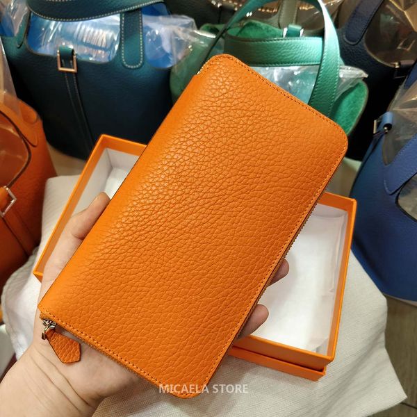 

micaela designer luxury wallet womens brand fashion togo genuine leather purse long big clutch female money clip purses bolso portafoglio, Red;black