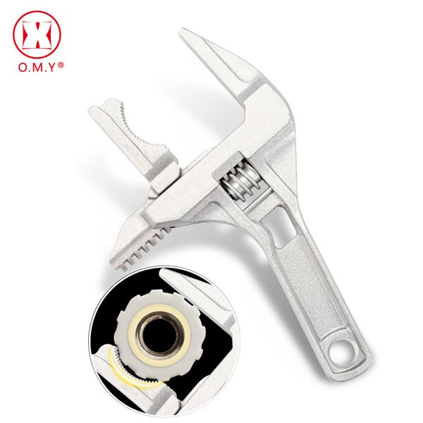 

omy multi-function short handle universal wrench large opening bathroom wrench adjustable aluminum alloy repair tool diy tools