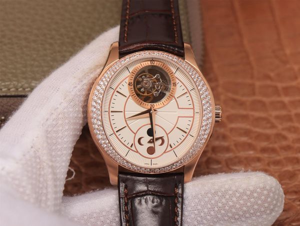 

designer watches r8 new ultra thin 642p manual upper chain phase tourbillon watch luxury mens watches mens watch men s luxury watches, Slivery;brown