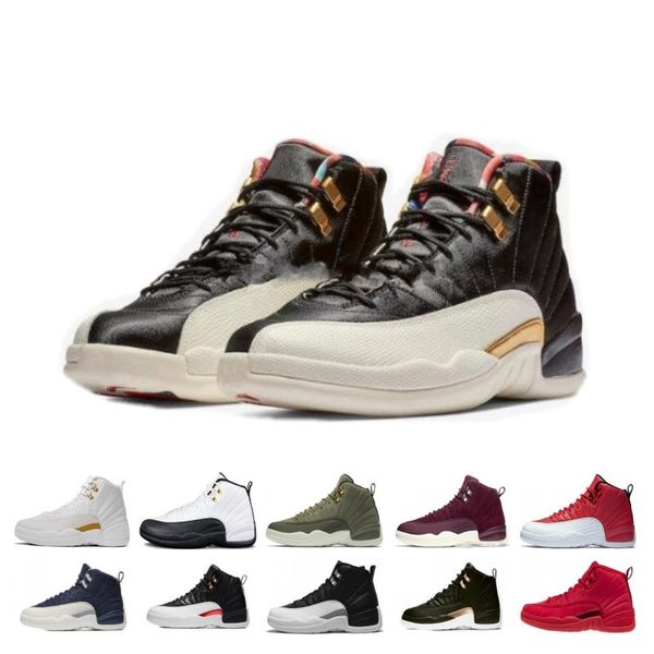 

2019 taxi game royal 12 12s basketball shoes fiba bumblebee gs cny michigan white grey gym red mens trainers designer sneaker