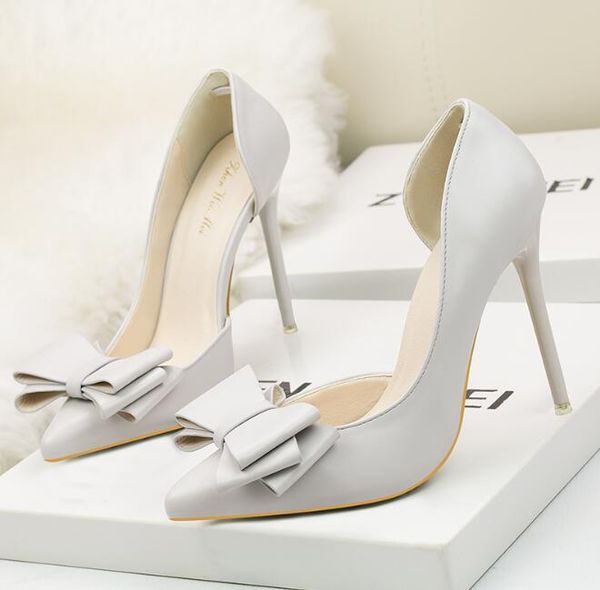

ready stock - shock fashionable, elegant and sweet high-heeled shoes with bowknot , discount
