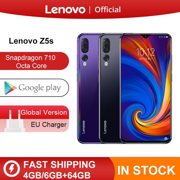 

Глобальная версия Lenovo Z5s Snapdragon 710 окт Ядро 4GB 6GB 64GB Smartphone Face ID 6.3inch Android P Тройной каме