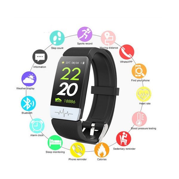 

q1s fitness tracker ecg ppg waterproof heart rate monitor smart band weather forecast smart bracelet for men women