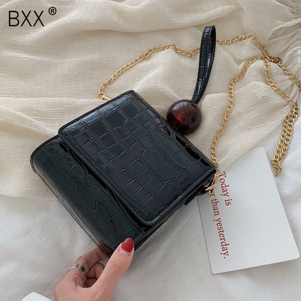 

bxx] крокодил узор цепи кожа crossbody сумки для женщин 2020 весна messenger сумки на ремне дамы дорожные сумки hk572